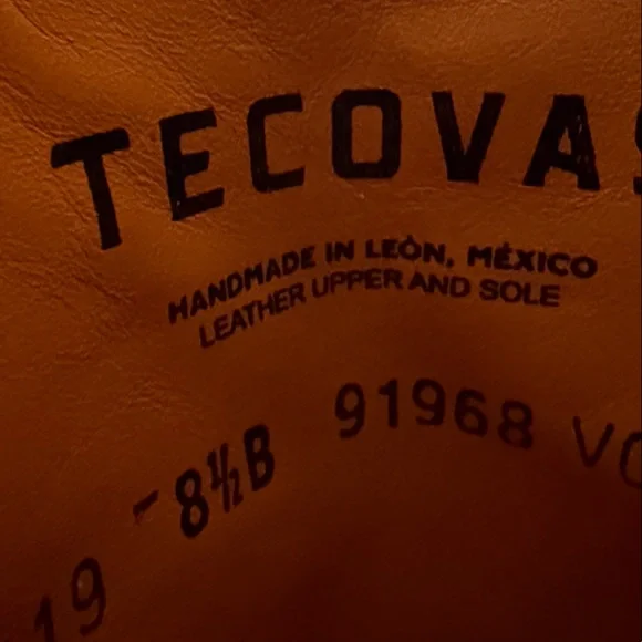 Tecovas Sadie Olive Cowboy Boots 8.5 - Picture 8 of 8